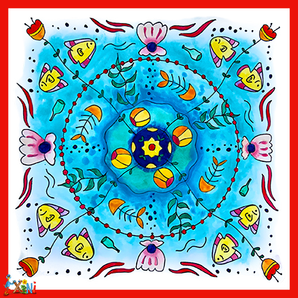 Mandala malen lernen für Kinder