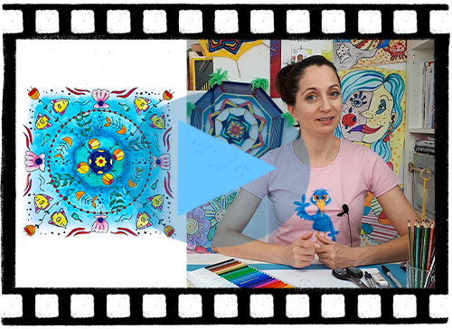 einfaches Mandala malen